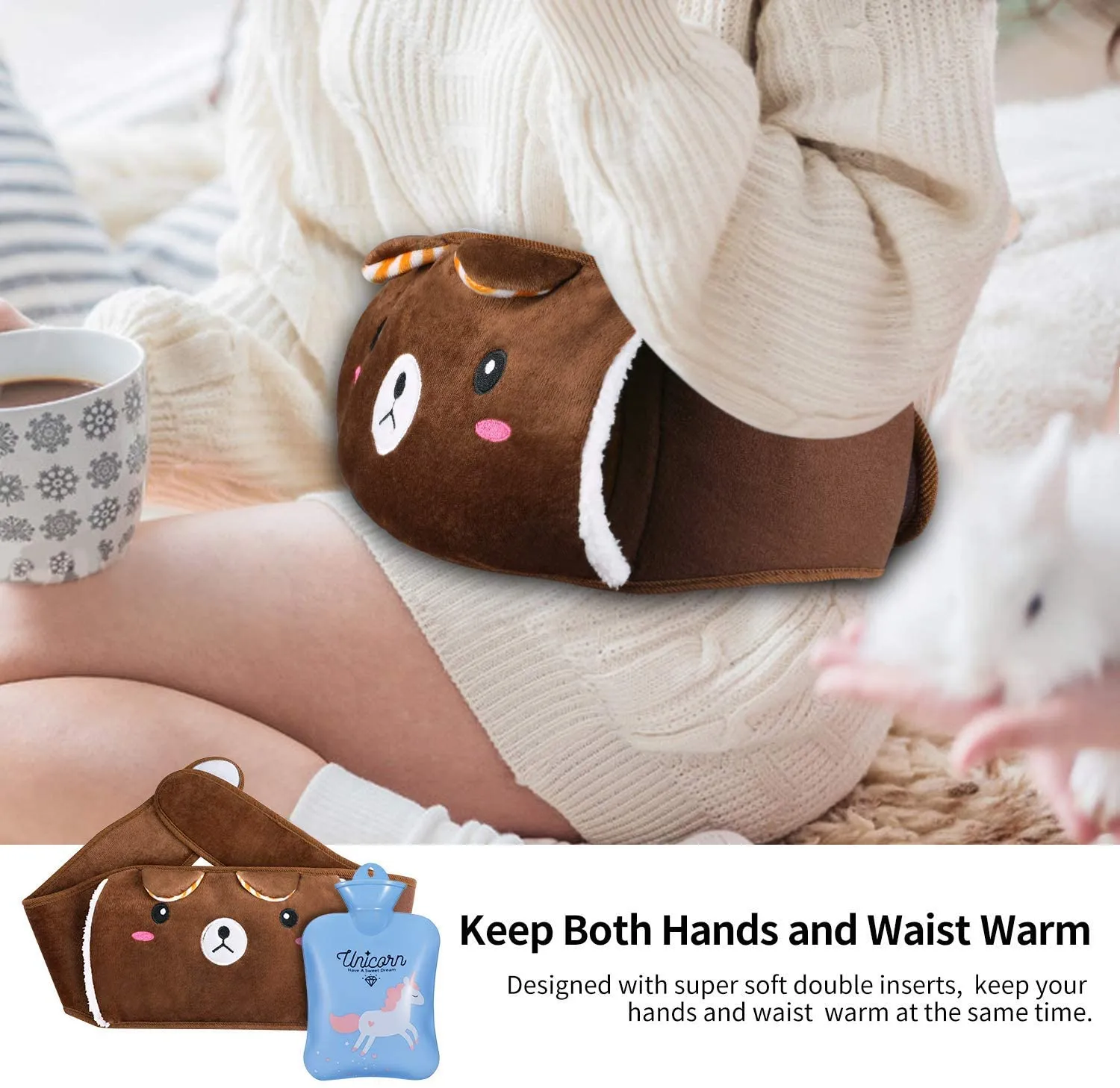 Hot Water Pouch with Soft Plush