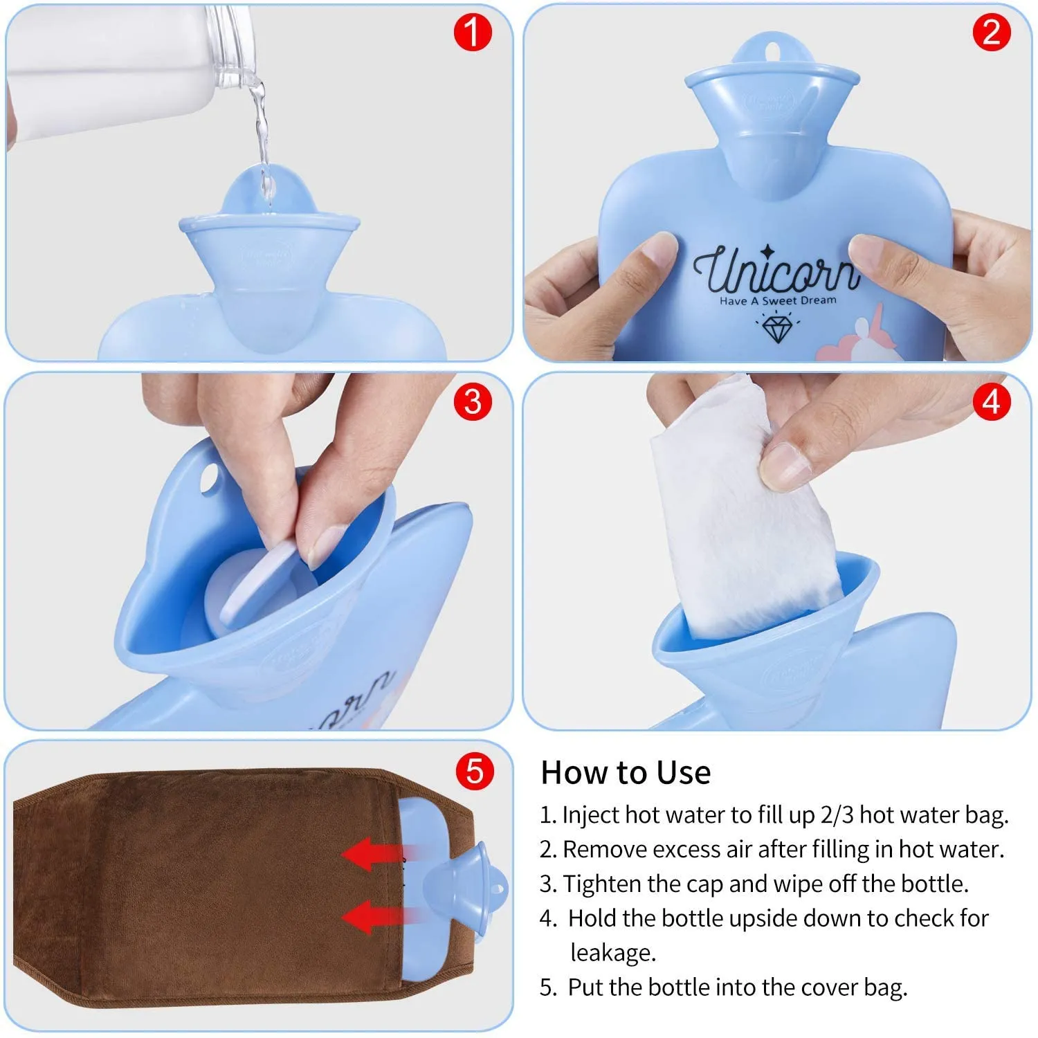 Hot Water Pouch with Soft Plush