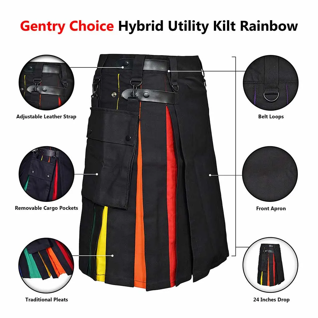 Hybrid Utility Kilt Rainbow