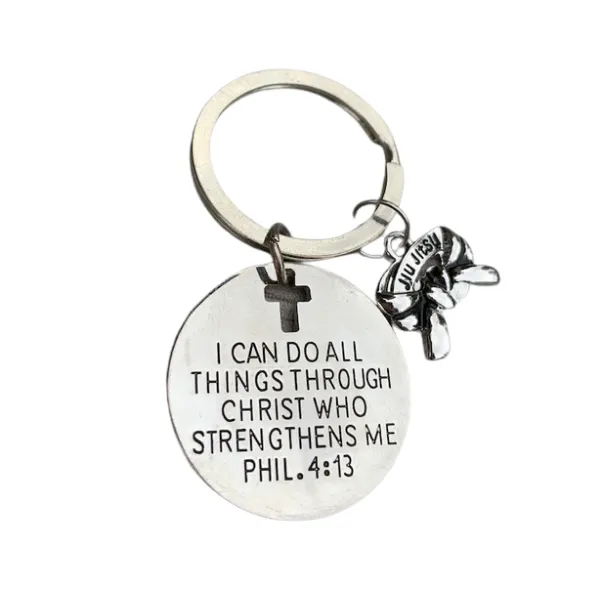 Jiu Jitsu Keychain - I Can Do All Things Through Christ Keychain