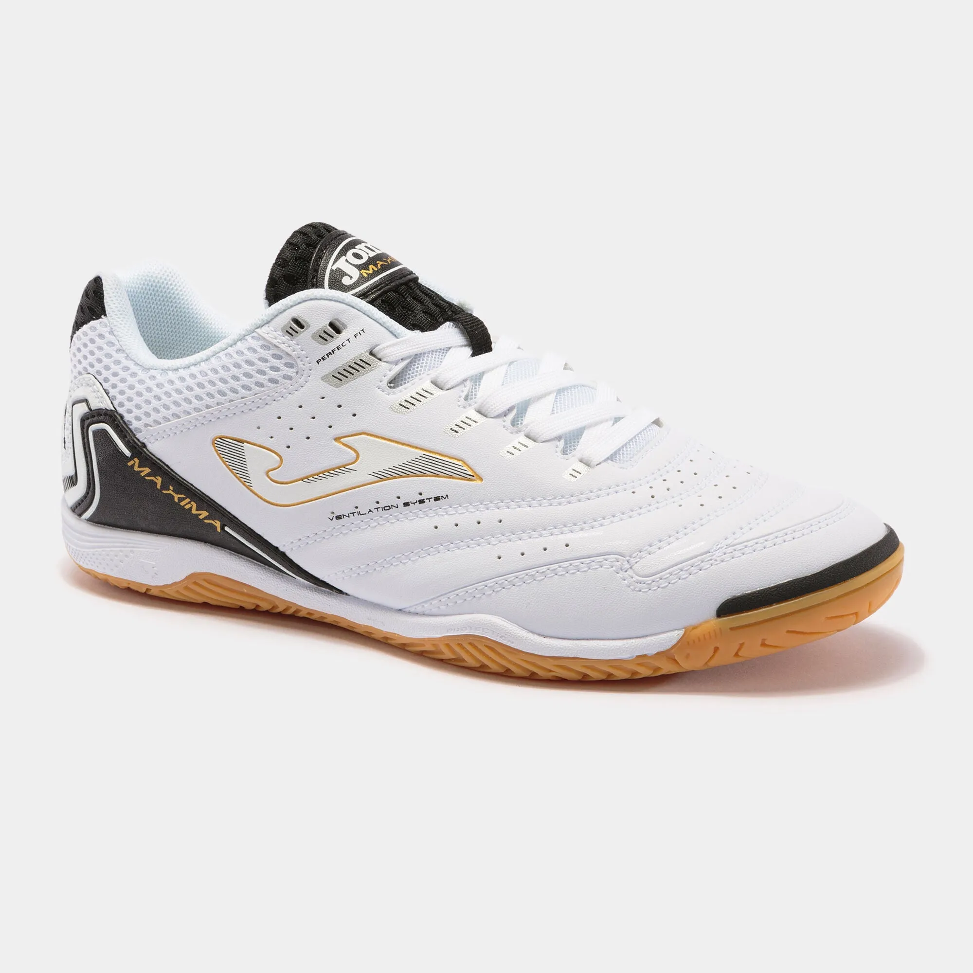 Joma Maxima 2102 Indoor Shoes MAXW2102IN WHITE/BLACK/GOLD