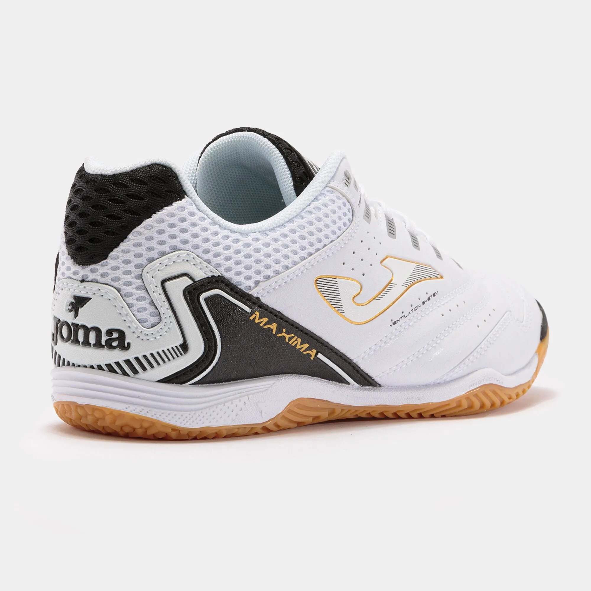 Joma Maxima 2102 Indoor Shoes MAXW2102IN WHITE/BLACK/GOLD