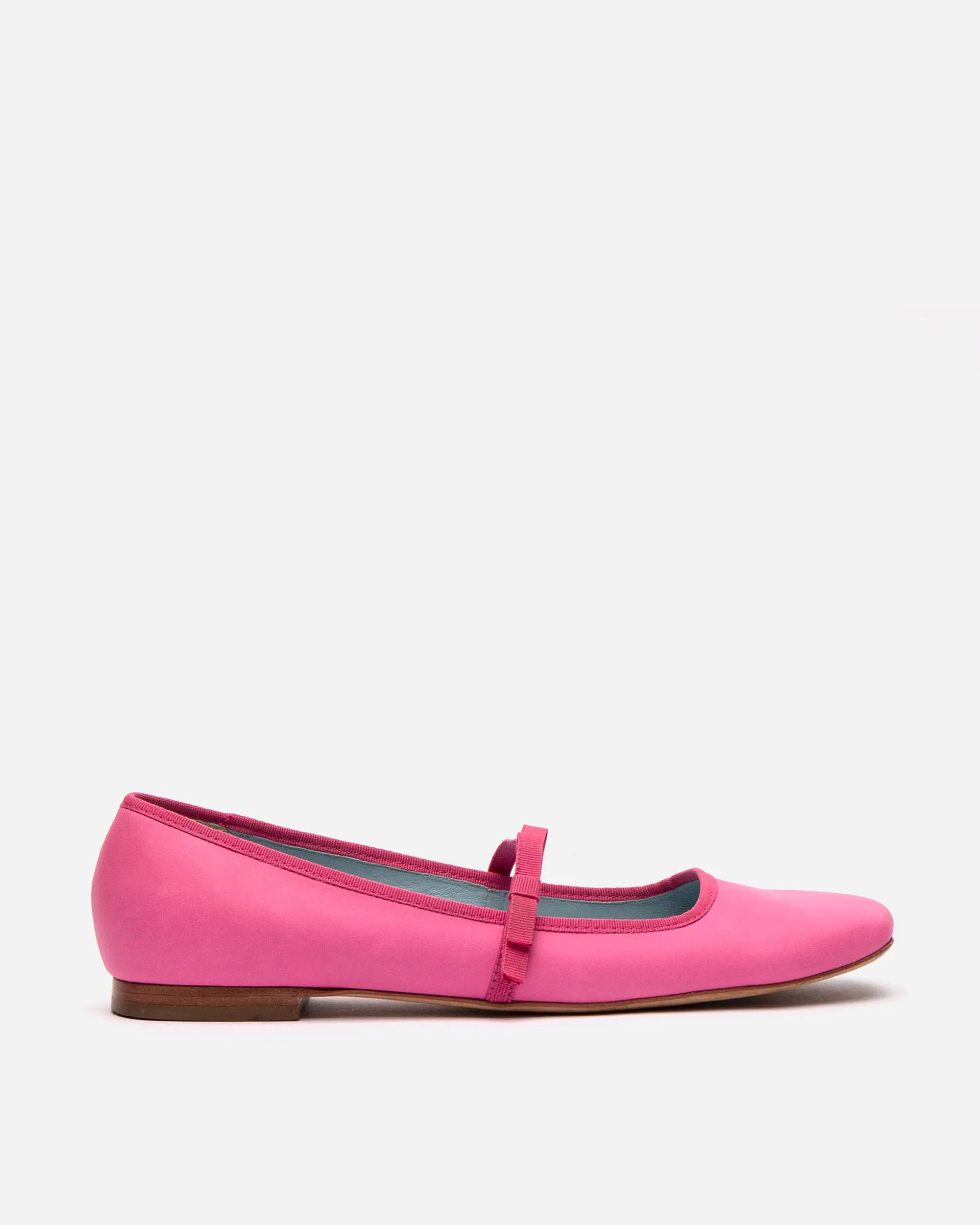 Jude Mary Jane Leather Flat Pink