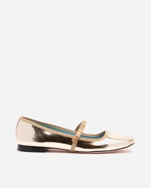 Jude Mary Jane Vegan Leather Flat Platino