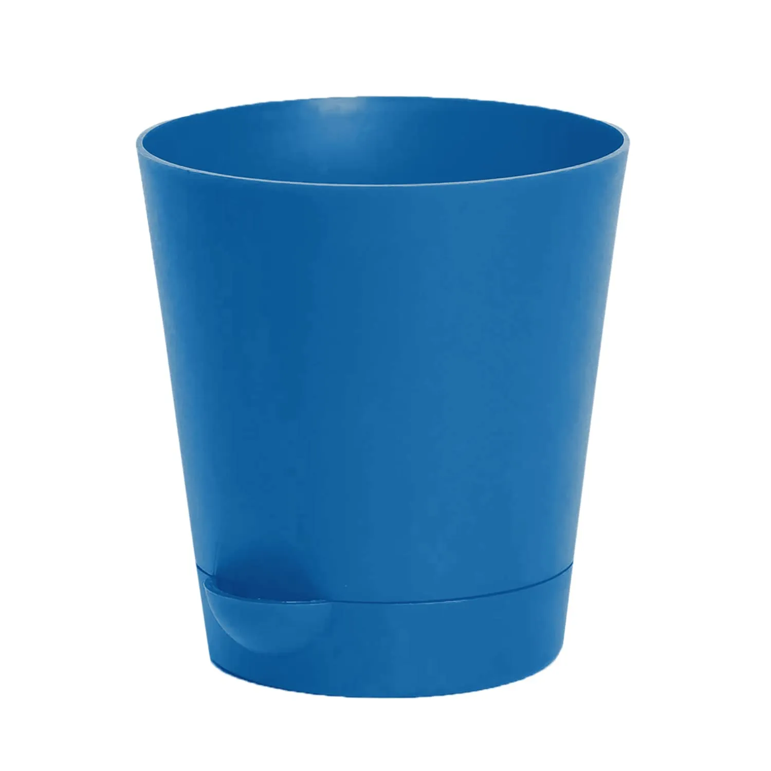 Kuber Industries Plastic Titan Pot|Garden Container for Plants & Flowers|Self-Watering Pot with Drainage Holes,6 Inch,Pack of 3 (Blue)