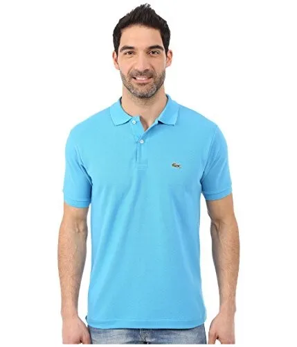 Lacoste Mens Short Sleeve Pique Polo Shirt Blue Medium