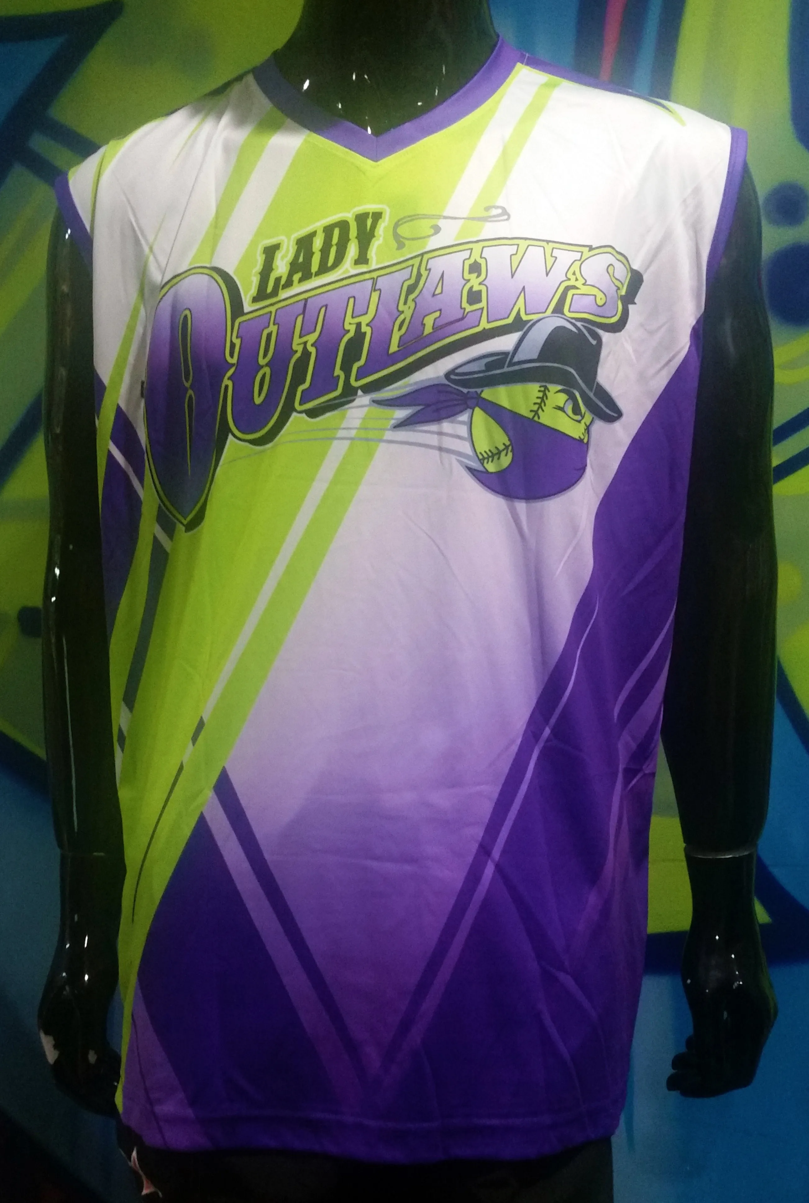 Lady Outlaws, V-Neck - Custom Full-Dye Jersey