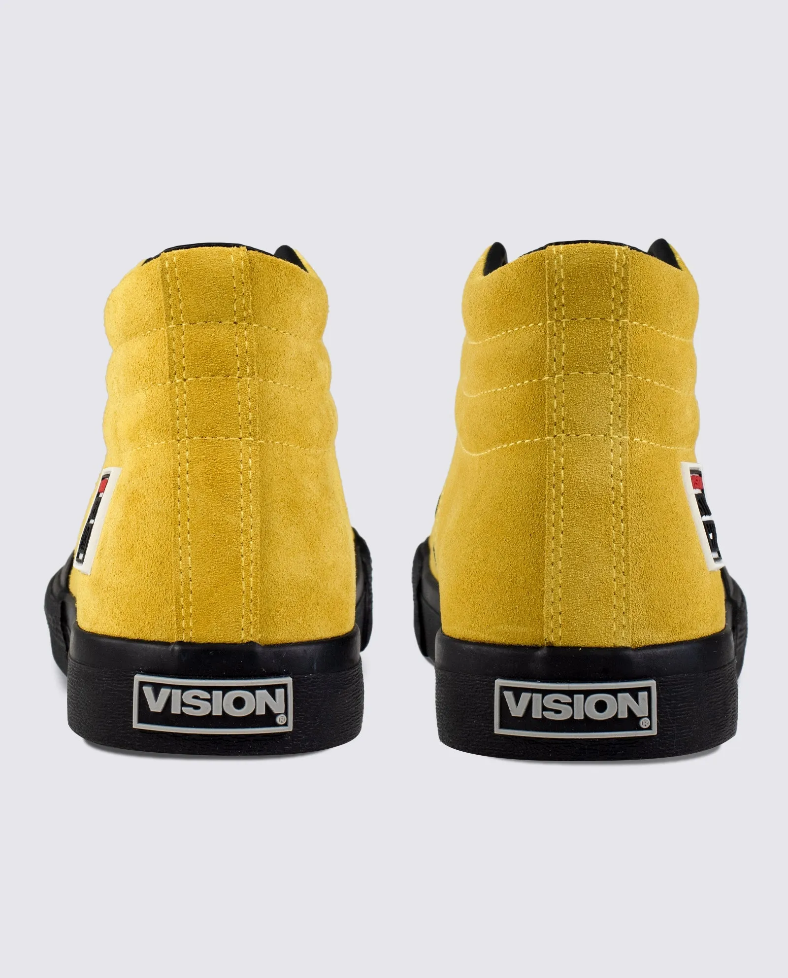 Leather Suede High Top Sneakers Mustard