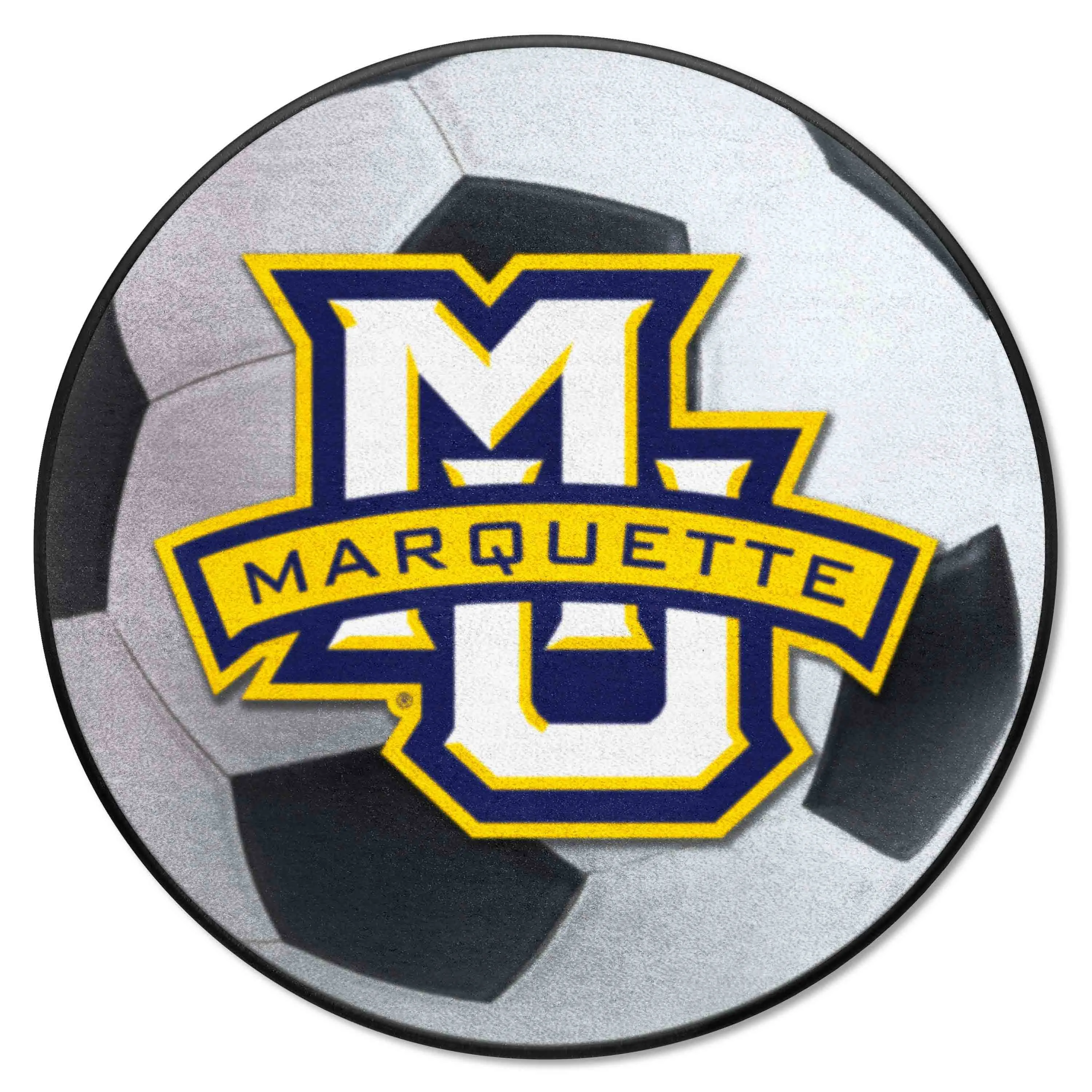 Marquette Golden Eagles Soccer Ball Rug - 27in. Diameter