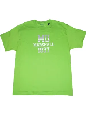 Marshall Thundering Herd Gear for Sports Pea Green Soft Cotton T-Shirt (L)