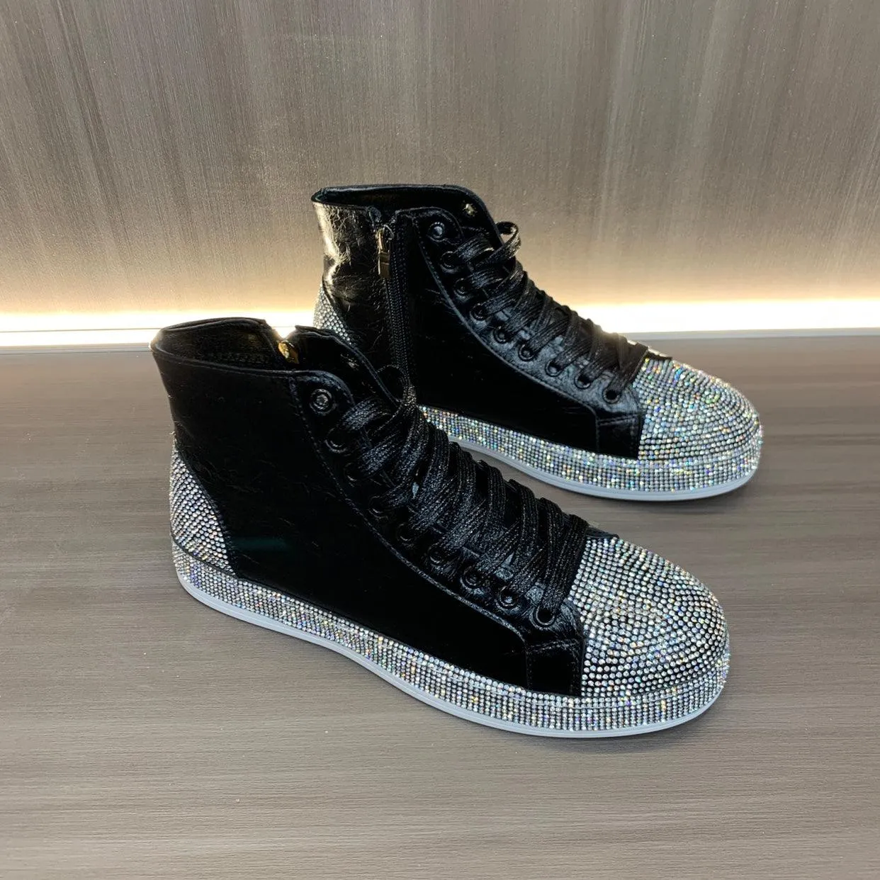 Men's Diamond High Top Fashion Board Shoes