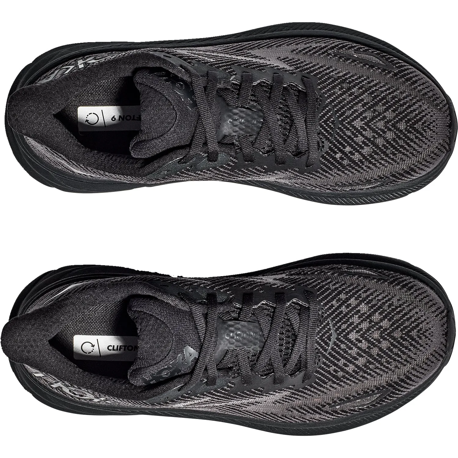 Men's Hoka Clifton 9 Black/Black Mesh