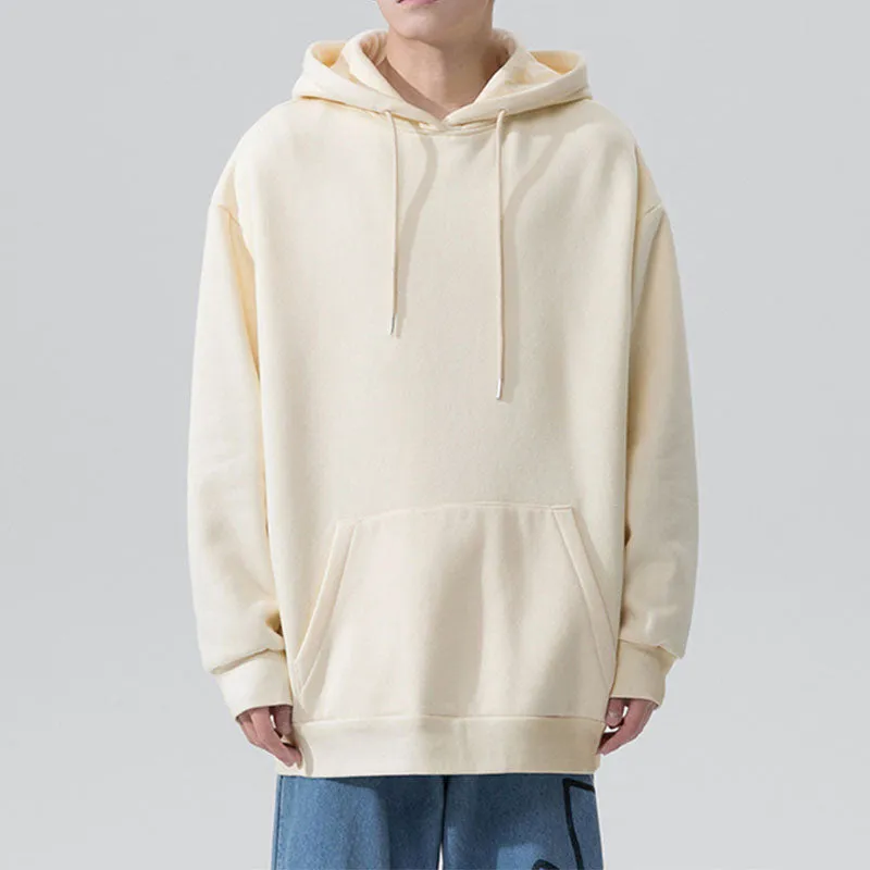 Men's Sports Leisure Loose Solid Color Hooded Sweater