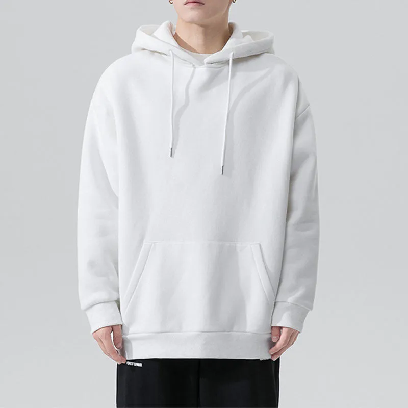 Men's Sports Leisure Loose Solid Color Hooded Sweater