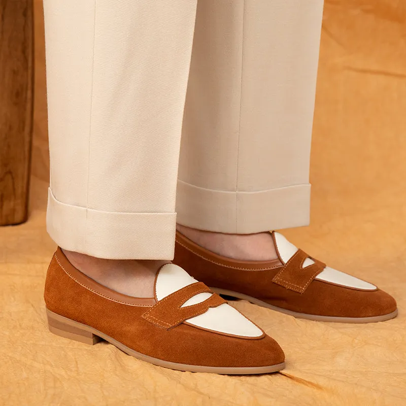 Men's Two Tone Penny Loafers