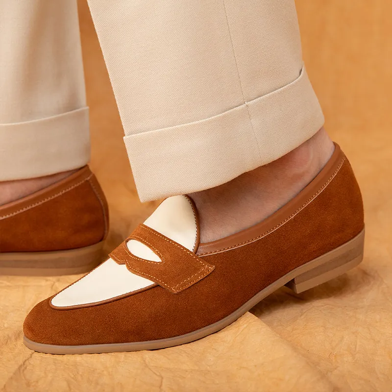 Men's Two Tone Penny Loafers