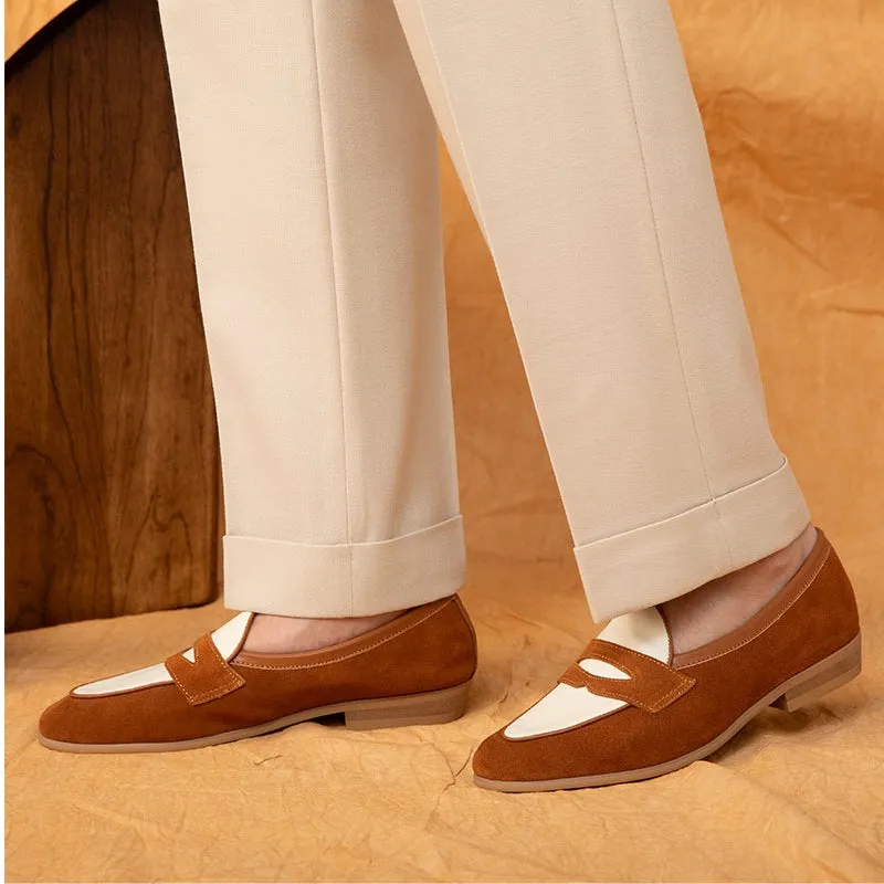 Men's Two Tone Penny Loafers