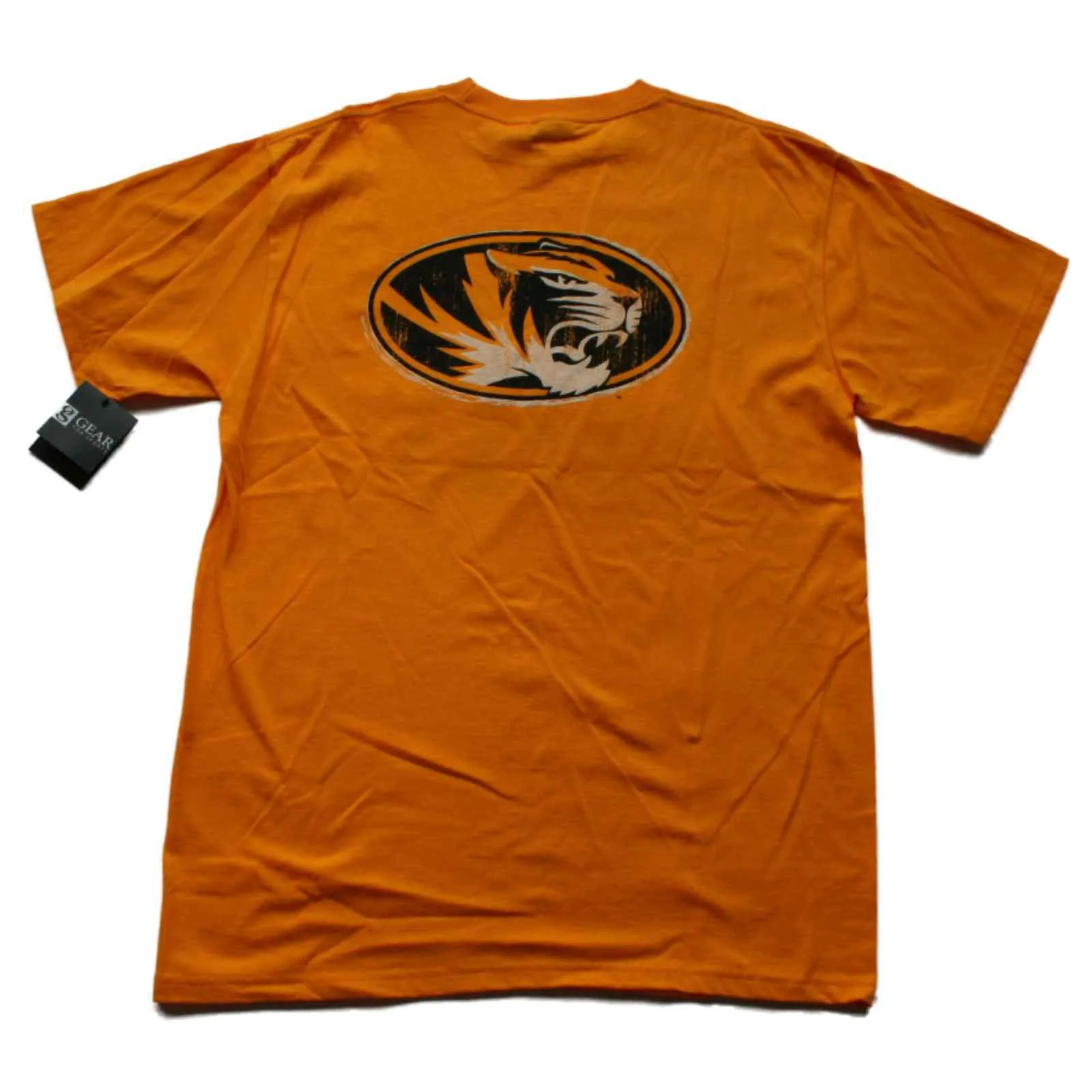 Missouri Tigers Gear for Sports Gold Dual Logo 1839 Soft Cotton T-Shirt (L)