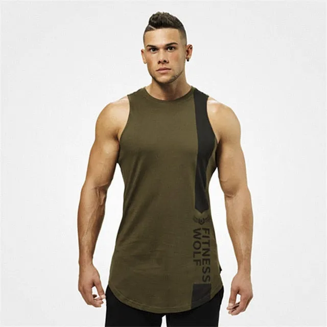 MLCRIYG  Summer 2019 New Fashion Casual Mens Gyms Sports Sweat absorption Quick dry round Collar sleeveless vest Hot sale