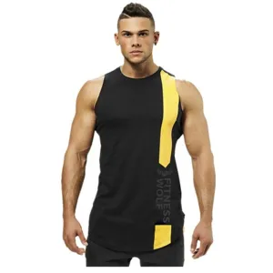 MLCRIYG  Summer 2019 New Fashion Casual Mens Gyms Sports Sweat absorption Quick dry round Collar sleeveless vest Hot sale