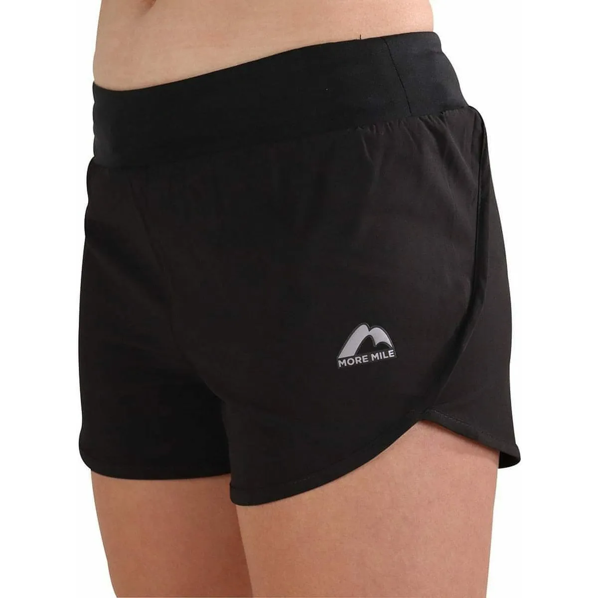 More Mile Strive Womens Running Shorts - Black