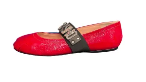 MOSCHINO - TAGLIA BALLERINA LEATHER FLATS **FREE SHIPPING**