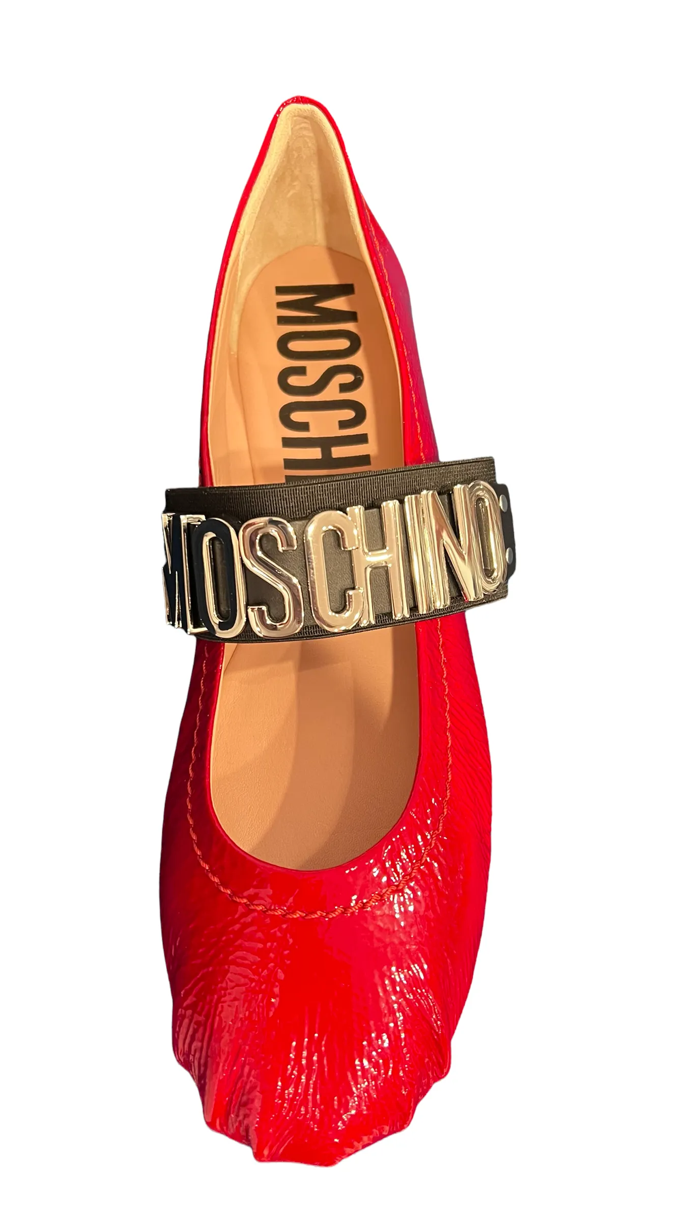 MOSCHINO - TAGLIA BALLERINA LEATHER FLATS **FREE SHIPPING**