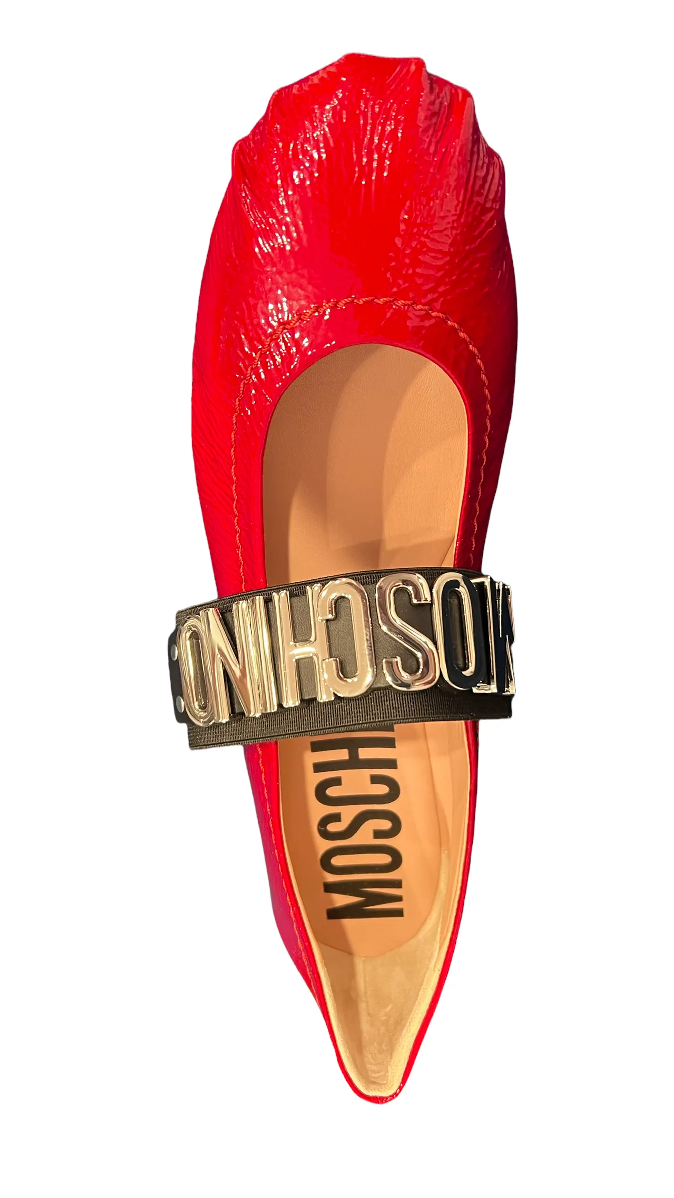 MOSCHINO - TAGLIA BALLERINA LEATHER FLATS **FREE SHIPPING**