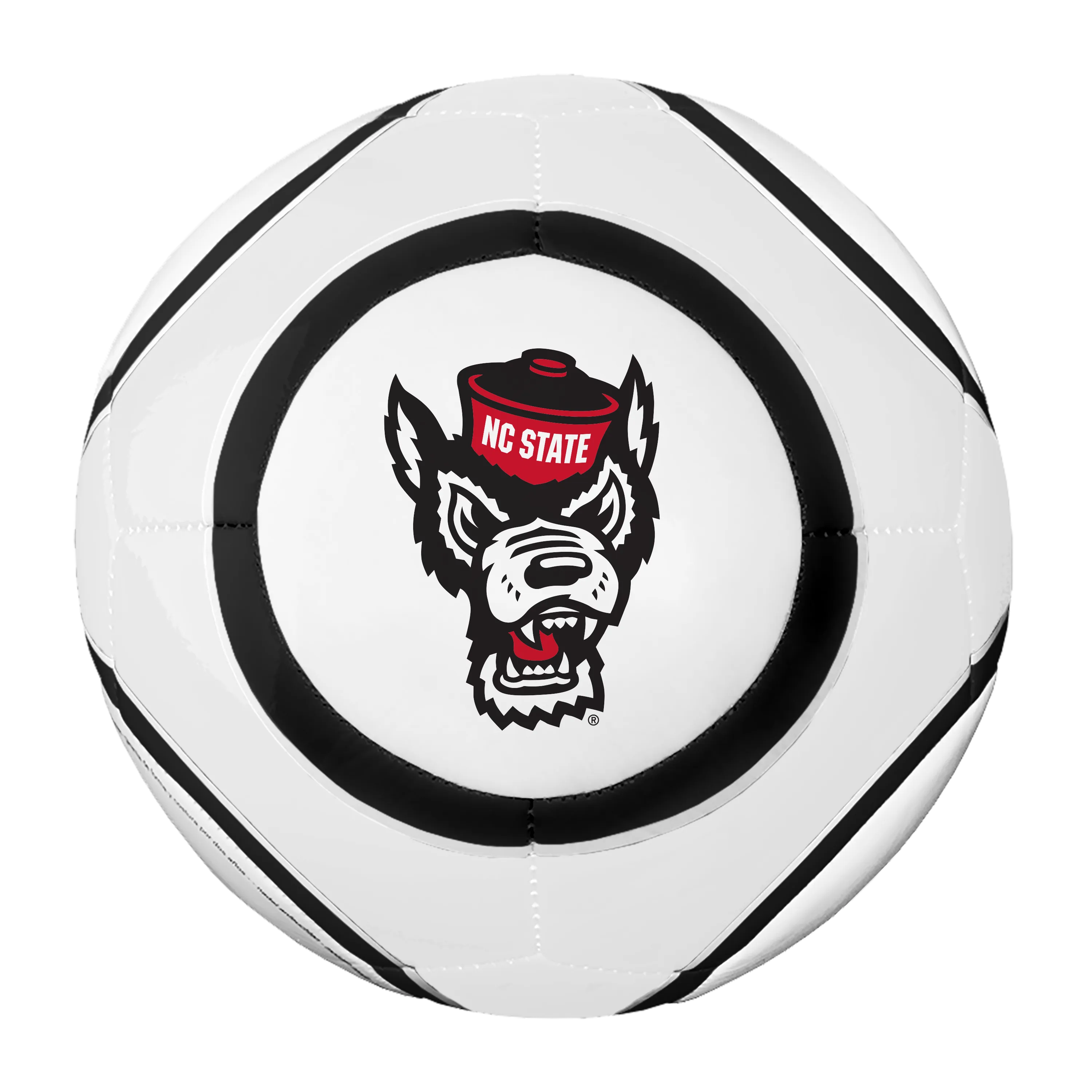 NC State Wolfpack White Wolfhead Official Size Soccer Ball