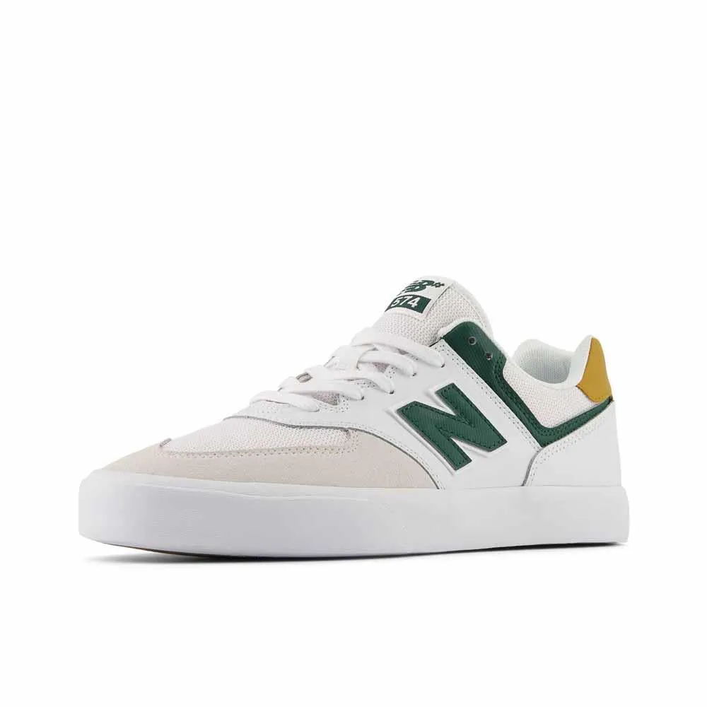 New Balance Numeric 574 Vulc White Night Watch Green Skate Shoes