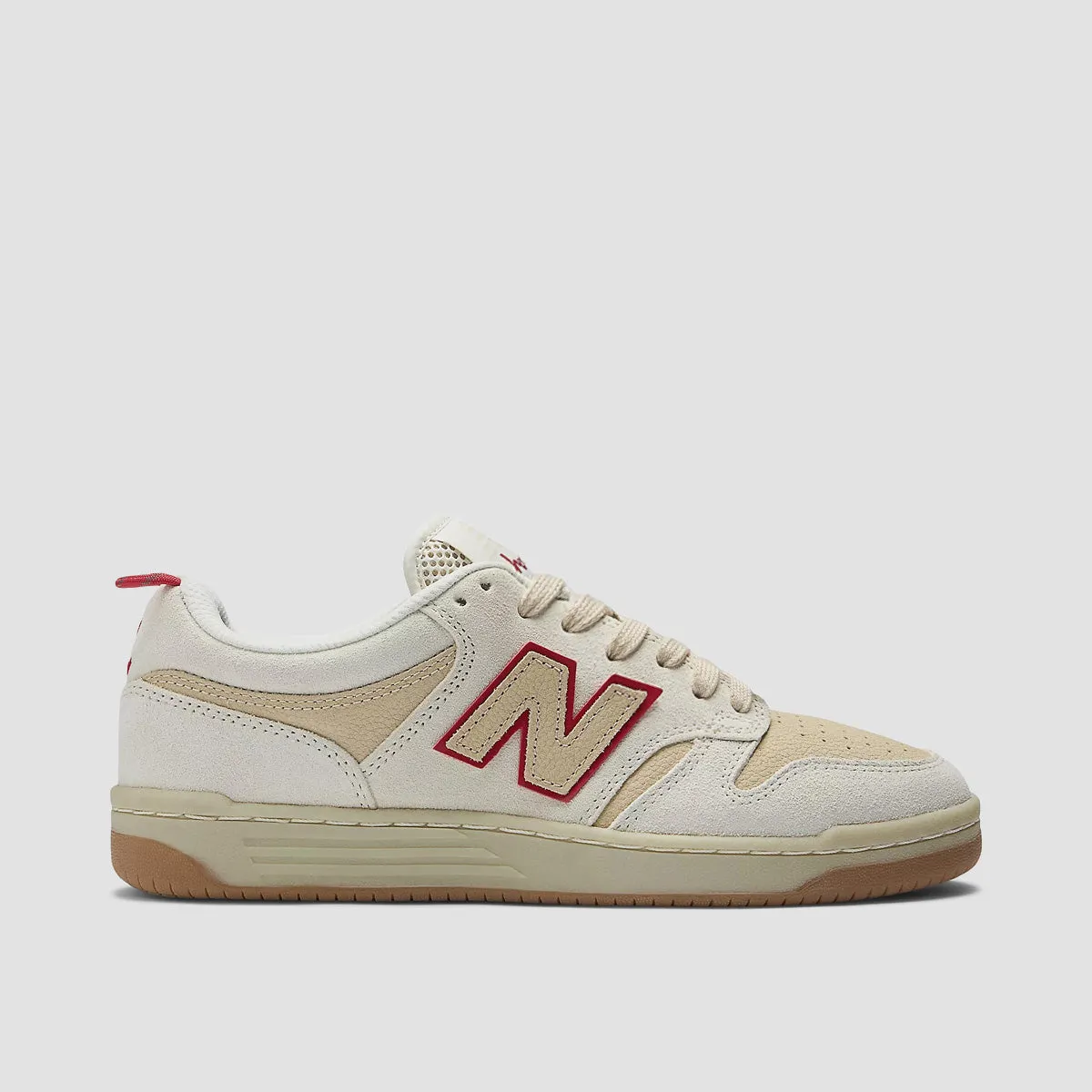 New Balance x Chocolate Numeric 480 V1 Shoes - Sea Salt/Red