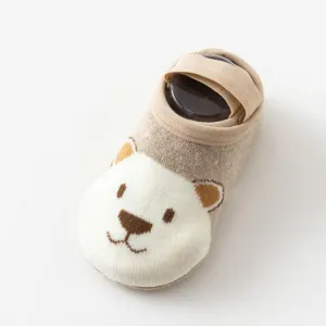 Newborn Cartoon Cotton Terry Socks for Autumn & Winter - Non-Slip Baby Footwear