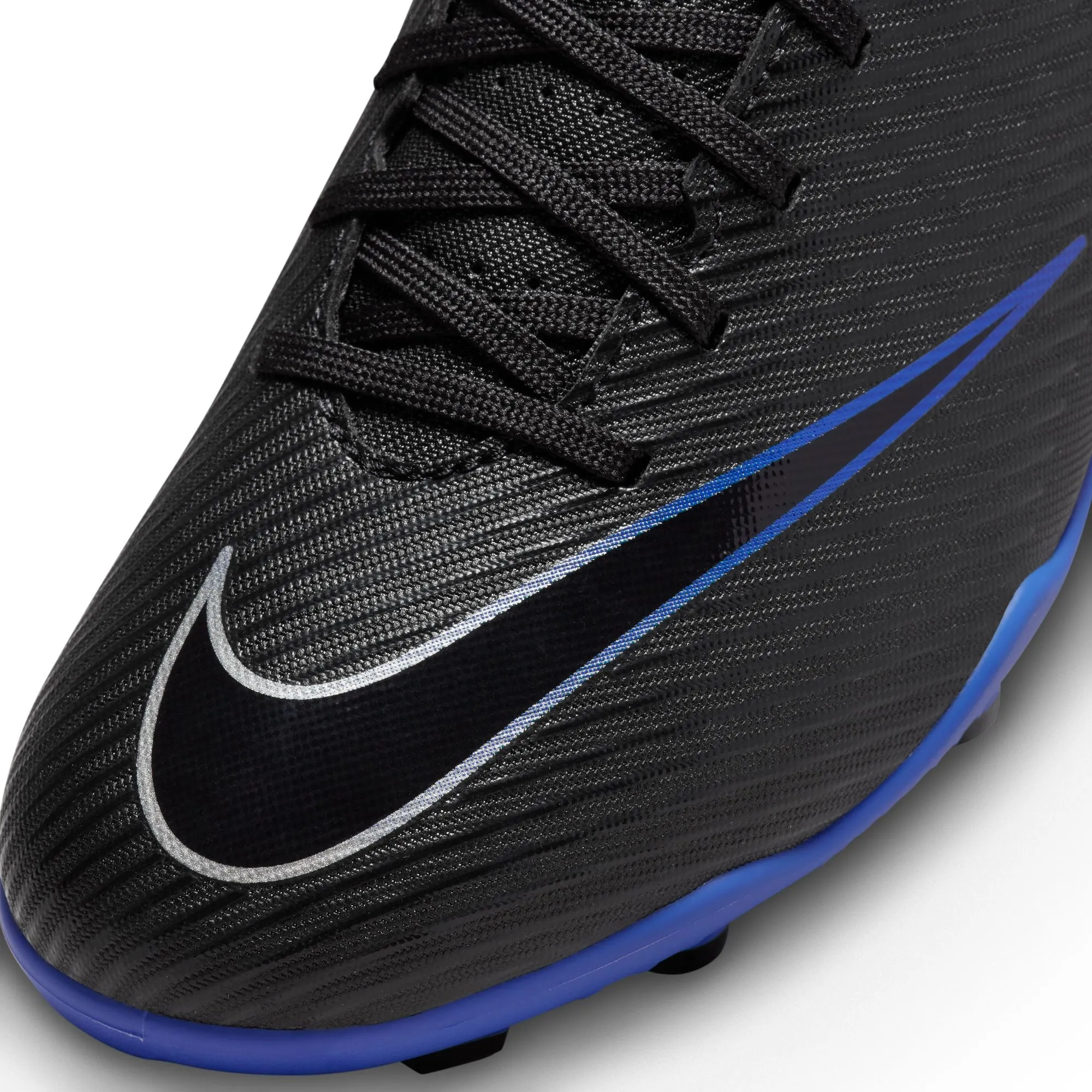 Nike Junior Mercurial Vapor 15 Club FG/MG Soccer Cleat - Black/ Chrome- Hyper Royal