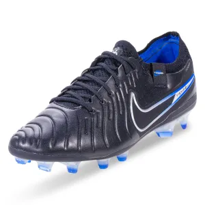 Nike Legend 10 Elite Firm Ground Soccer Cleats (Black/Chrome-Hyper Royal)