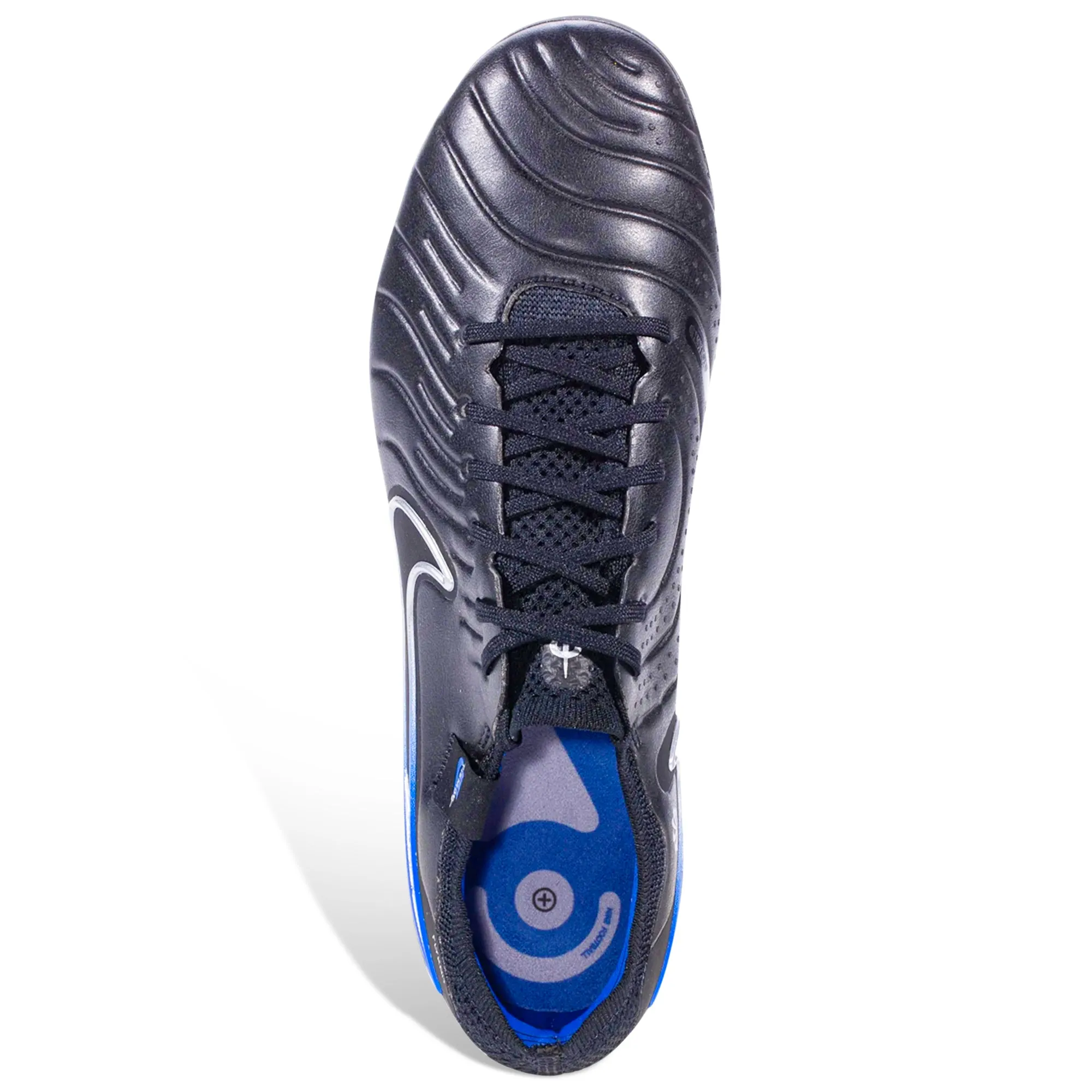 Nike Legend 10 Elite Firm Ground Soccer Cleats (Black/Chrome-Hyper Royal)