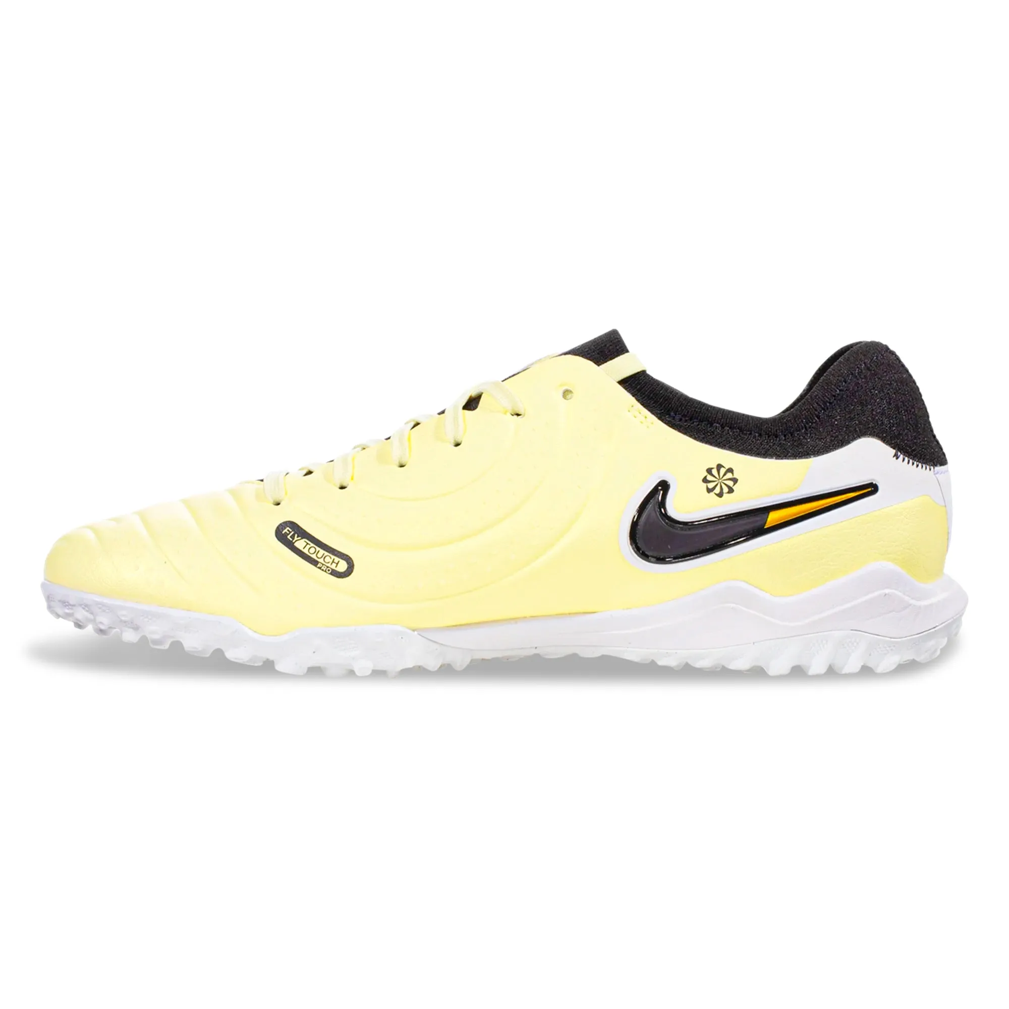 Nike Legend 10 Pro Turf Soccer Shoes (Lemonade/Black-Metallic Gold Coin)