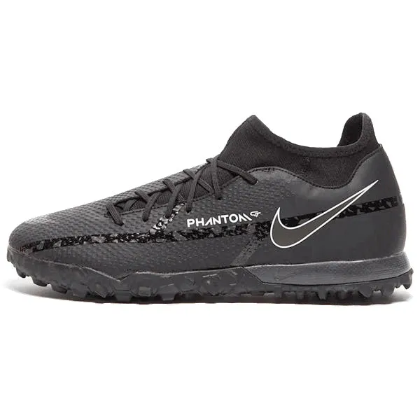 Nike Phantom GT2 Academy DF Turf Soccer Shoes (Black/Dark Smoke Grey)