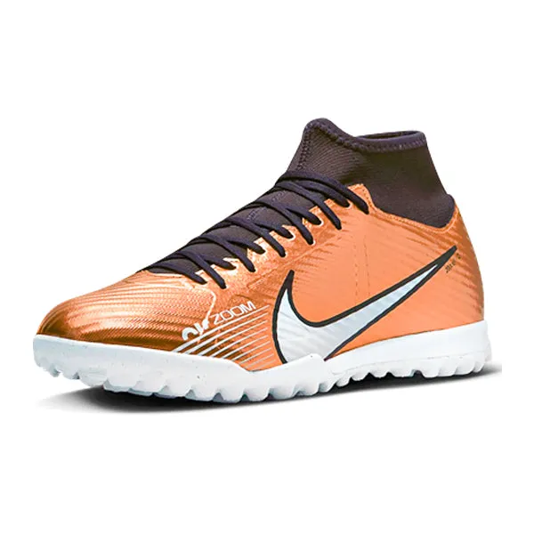 Nike Zoom Superfly 9 Academy Turf Soccer Shoes (Metallic Copper)