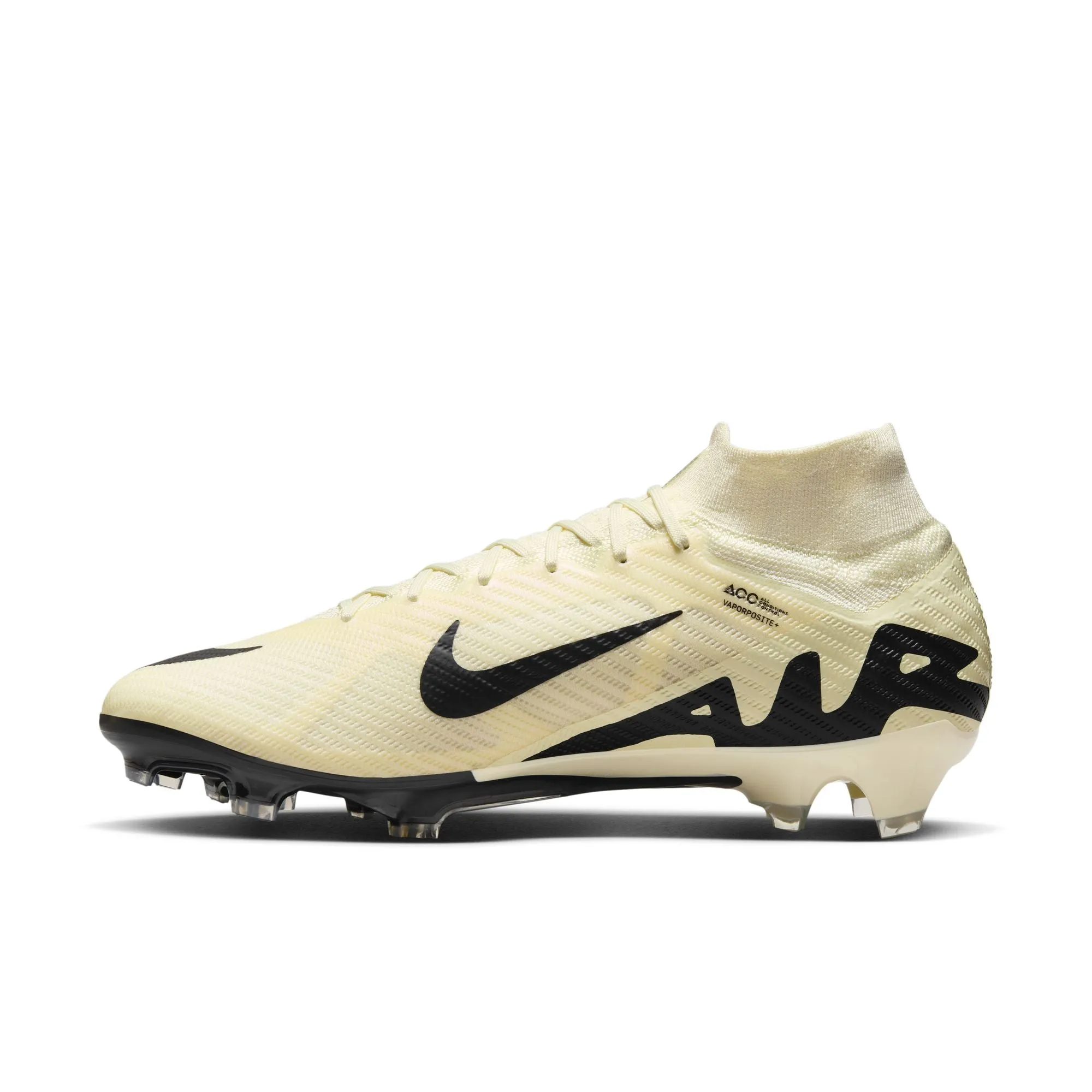 Nike Zoom Superfly 9 Elite FG/MG Firm Ground Socer Cleats - Lemonade/ Black/ Gold Coin