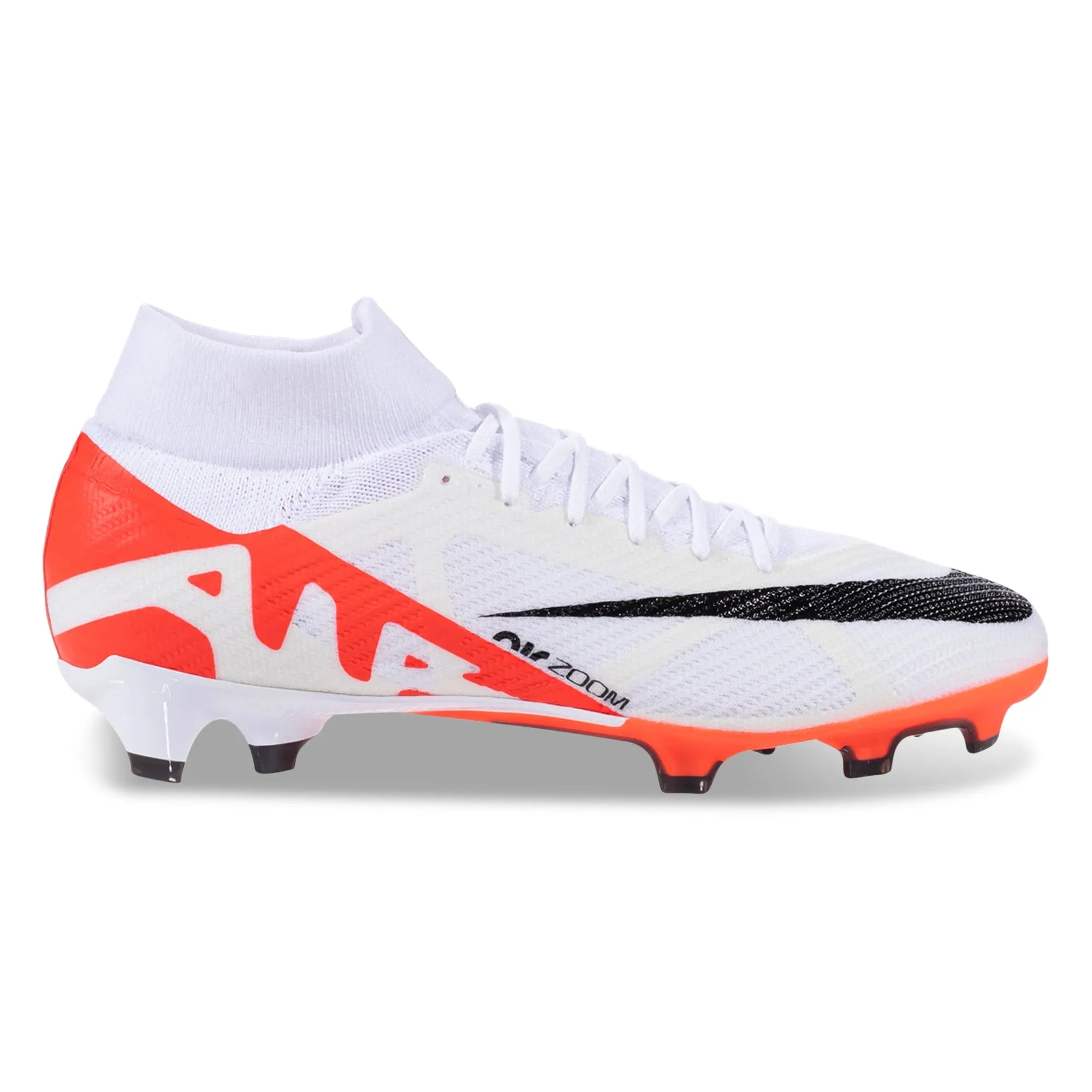 Nike Zoom Superfly 9 Pro Firm Ground Soccer Cleats (Bright Crimson/White-black)