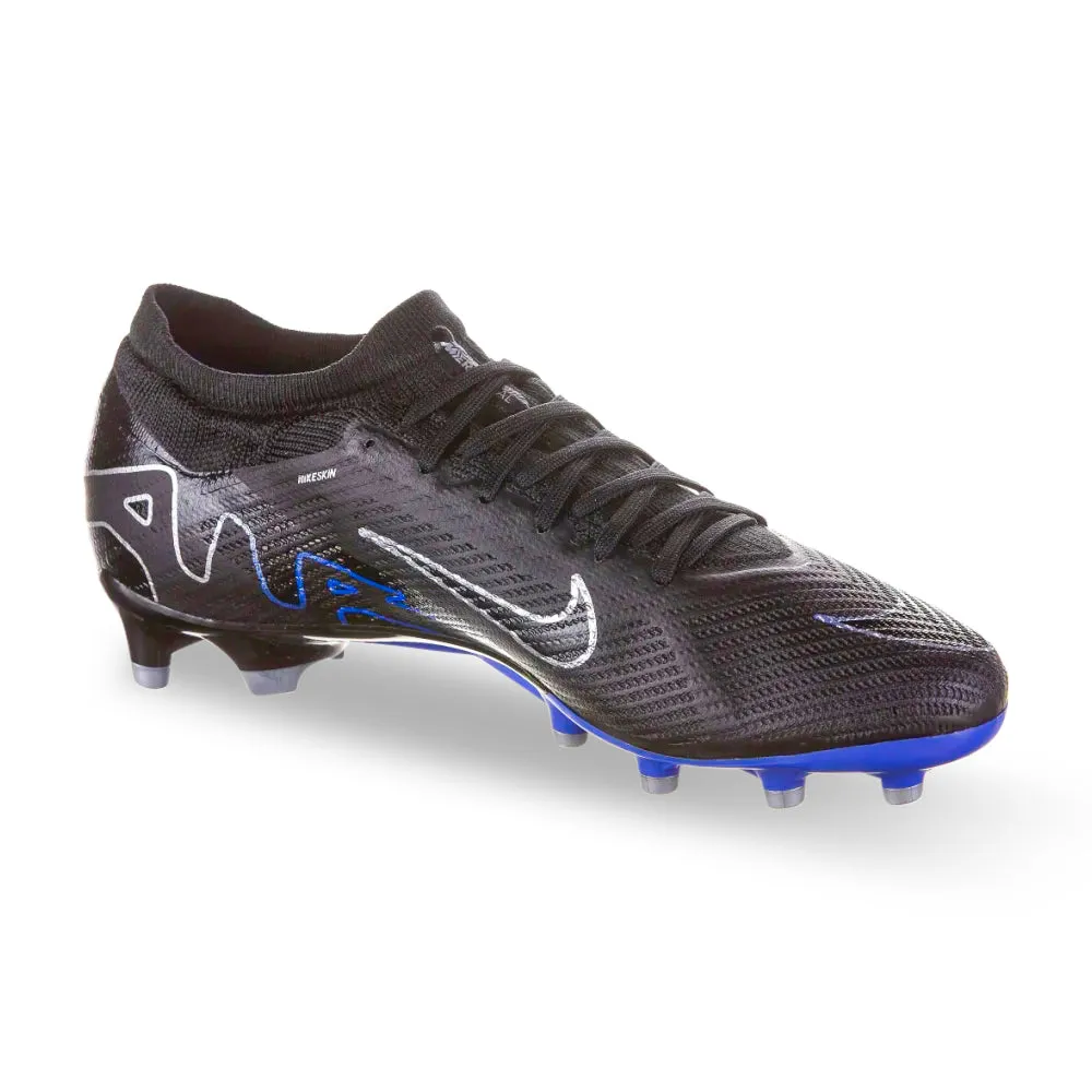 Nike Zoom Vapor 15 Pro AG-Pro Soccer Cleats (Black/Chrome-Hyper Royal)