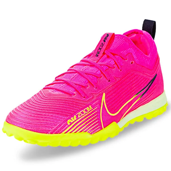 Nike Zoom Vapor 15 Pro Turf Soccer Cleats (Pink Blast/Volt-Gridiron)