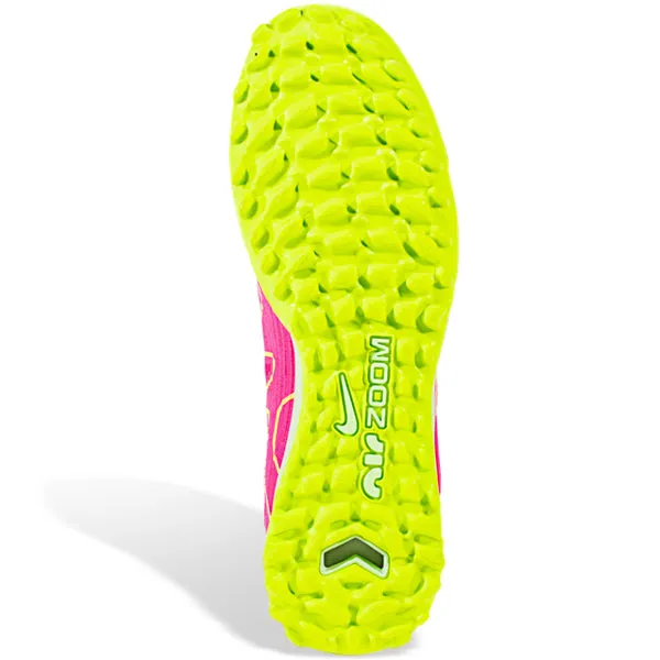 Nike Zoom Vapor 15 Pro Turf Soccer Cleats (Pink Blast/Volt-Gridiron)