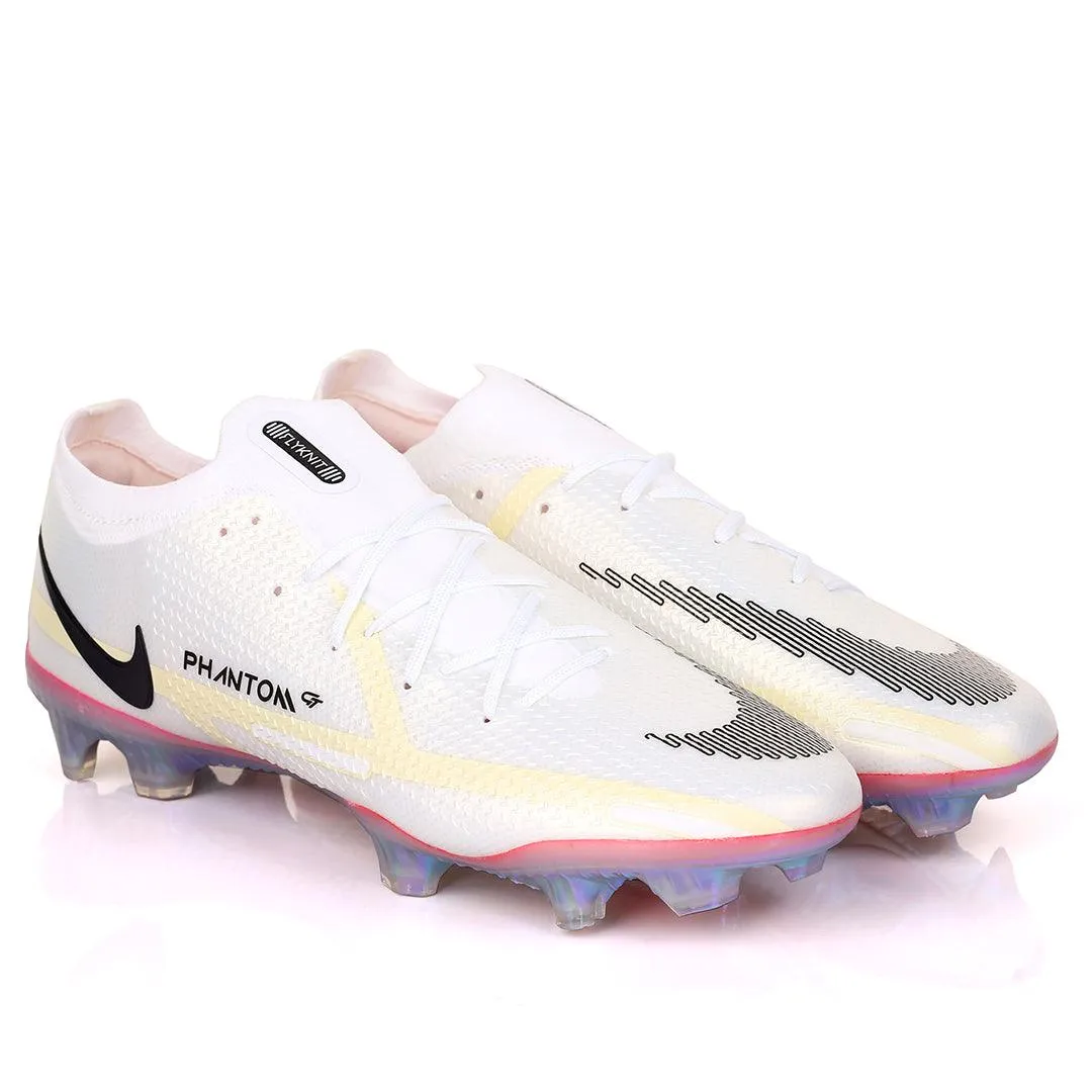 NK Phantom Logo Designed  Football Boots - White