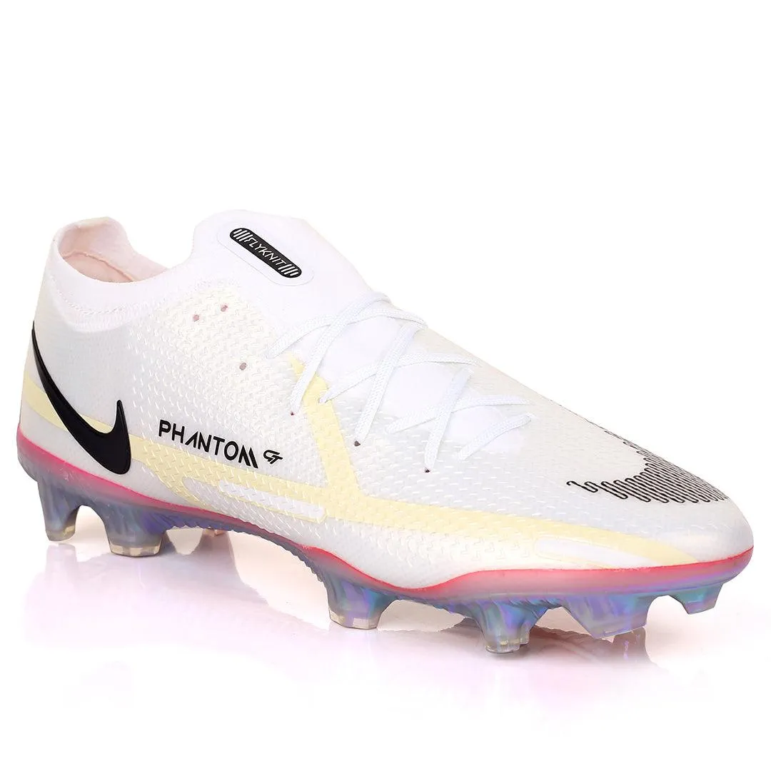 NK Phantom Logo Designed  Football Boots - White