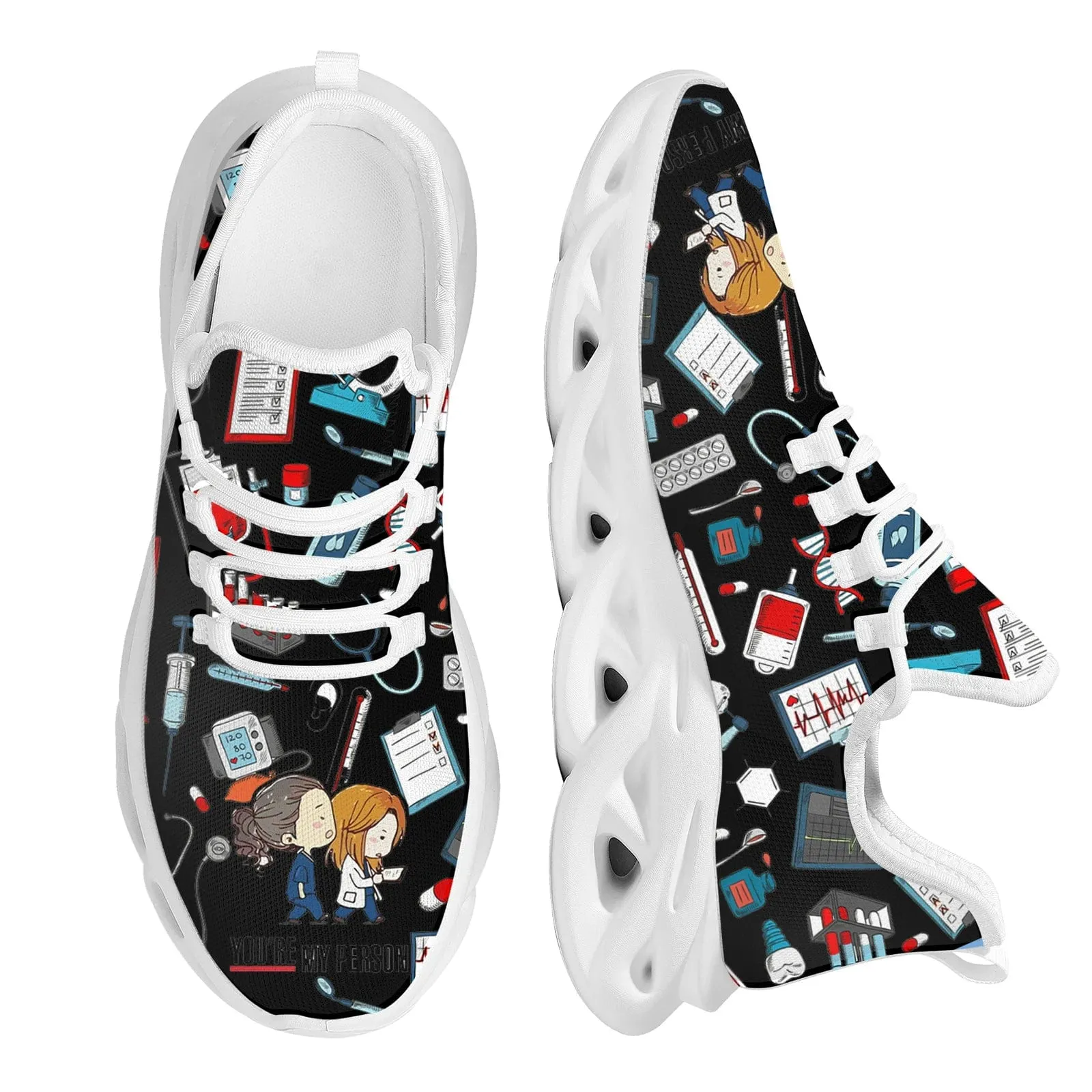 Nursing Shoes Cute Cartoon Unisex Sneakers