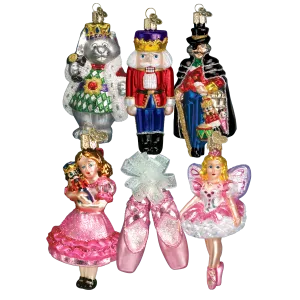 Old World Christmas The Nutcracker Glass Christmas Ornament Set