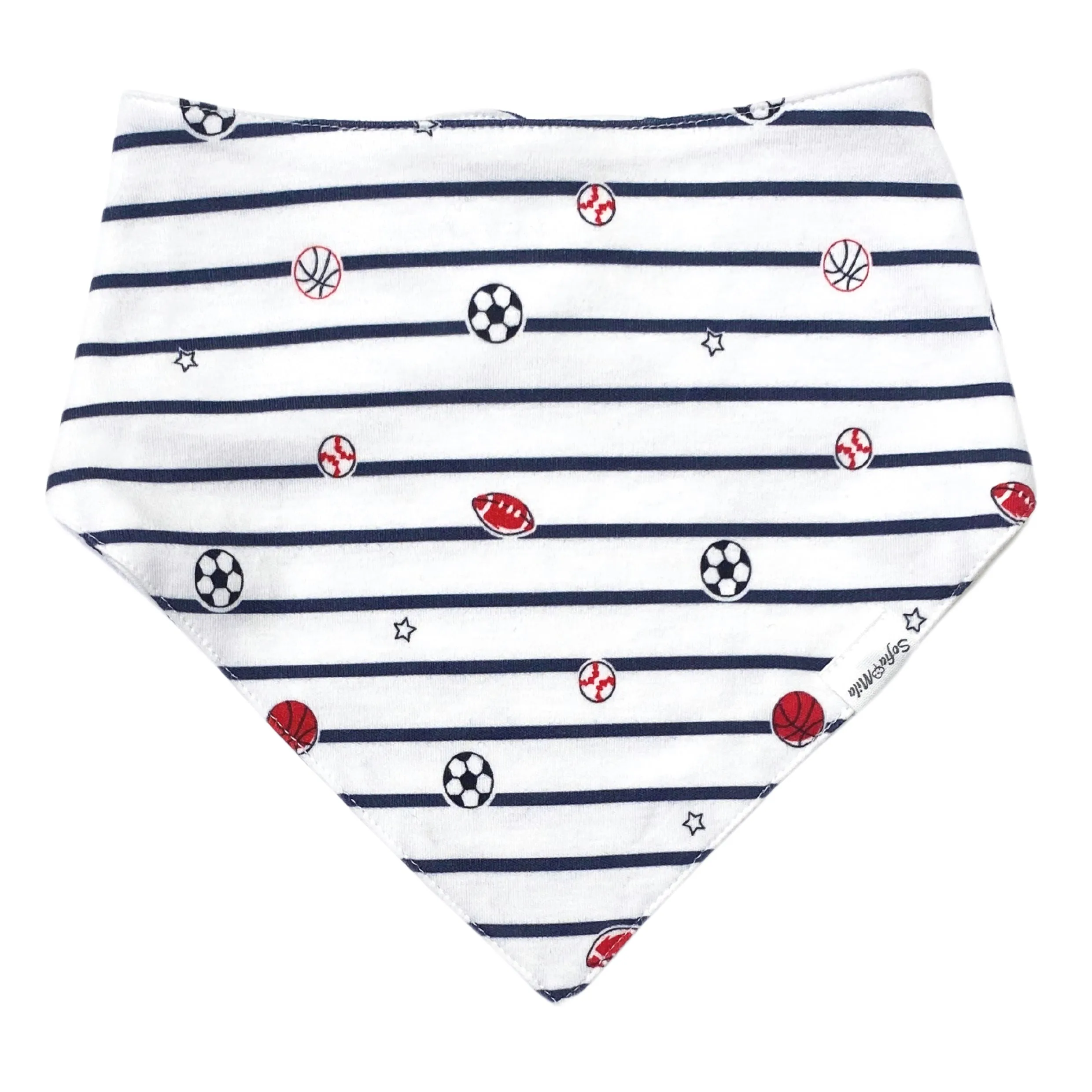 Organic Cotton Double Layer Bib Sports Print