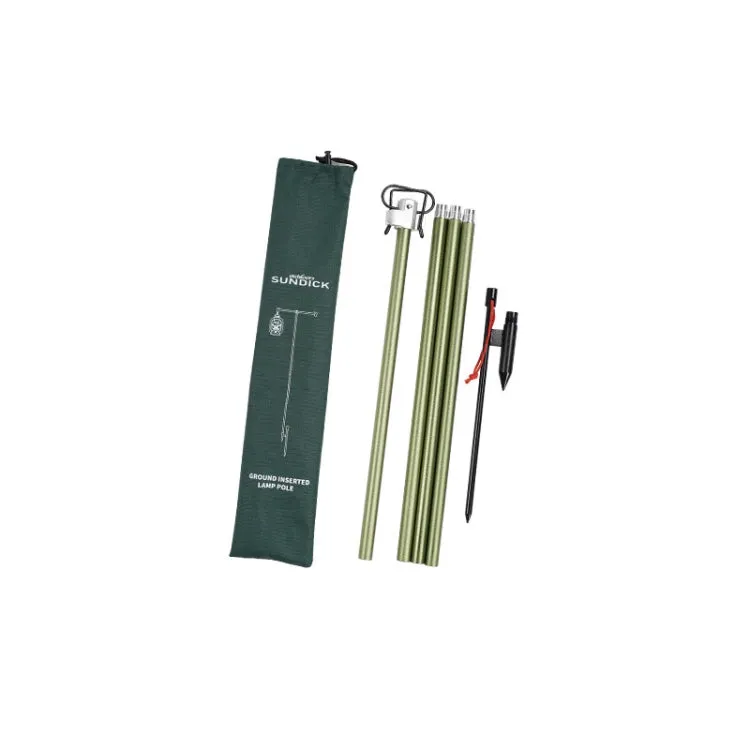 Outdoor Camping Telescopic Double Hook Folding Light Stand(Green)