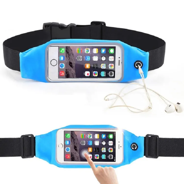 Outdoor Sports Running Waist Bag Touch-screen Waterproof Bag(Blue)